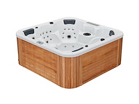 Outdoor spa vonato, tovario, wit bad / naturel houten kleur zijkant - afbeelding 14 van  27