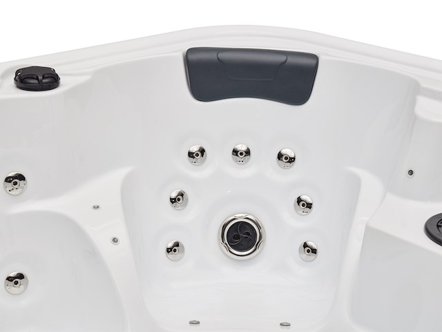 Outdoor spa vonato, tovario, wit bad / naturel houten kleur zijkant - afbeelding 21 van  27