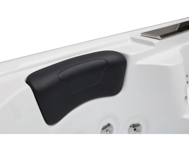 Outdoor spa, vonato, tovario, wit bad / naturel houten kleur zijkant - afbeelding 7 van  19