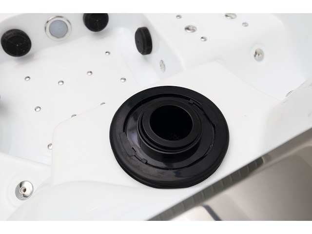 Outdoor spa, vonato, tovario, wit bad / naturel houten kleur zijkant - afbeelding 8 van  19