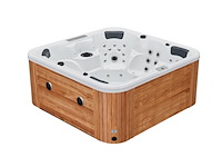 Outdoor spa, vonato, tovario, wit bad / naturel houten kleur zijkant - afbeelding 11 van  19