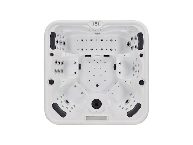 Outdoor spa, vonato, tovario, wit bad / naturel houten kleur zijkant - afbeelding 12 van  19