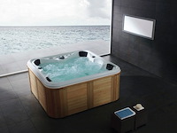 Outdoor spa vonato, tovario, wit bad / naturel houten kleur zijkant - afbeelding 1 van  27
