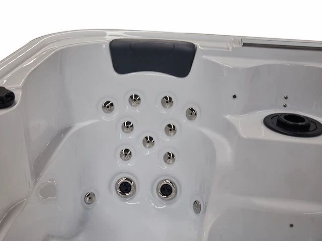 Outdoor spa, vonato, tovario, wit bad / naturel houten kleur zijkant - afbeelding 24 van  24