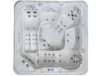 Outdoor spa vonato, vrijstaand 5 persoons bad, sneeuwwit bad met antraciete skirts - afbeelding 7 van  7