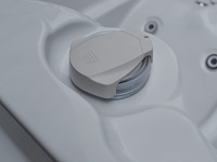 Outdoor spa vonato, vrijstaand 5 persoons bad, sneeuwwit bad met antraciete skirts - afbeelding 9 van  12