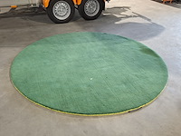 Outline vloerkleed dark green/lime round, polspotten - afbeelding 2 van  9