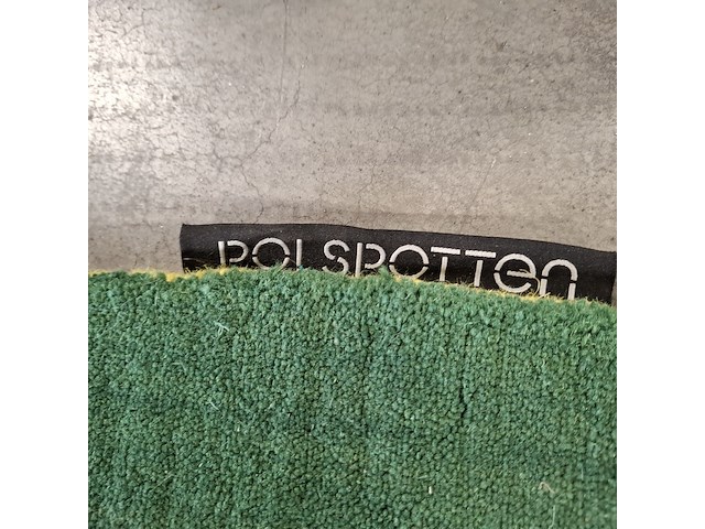 Outline vloerkleed dark green/lime round, polspotten - afbeelding 3 van  9