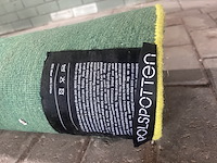 Outline vloerkleed dark green/lime round, polspotten - afbeelding 9 van  9