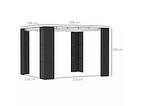 Outsunny - 84c-288bk - pergola - patio cover - afbeelding 2 van  5