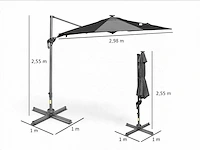 Outsunny 84d-110 cg parasol met led verlichting - afbeelding 4 van  7