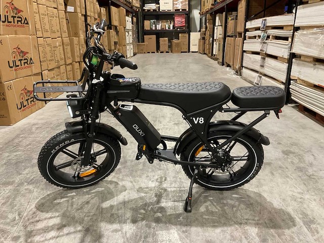 Ouxi - v8 met rekje - zwart - elektrische fiets - afbeelding 33 van  39