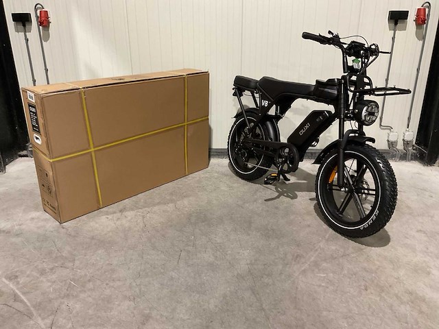 Ouxi - v8 met rekje - zwart - elektrische fiets - afbeelding 1 van  69