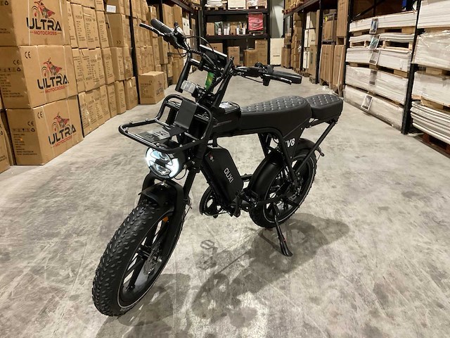 Ouxi - v8 met rekje - zwart - elektrische fiets - afbeelding 1 van  15