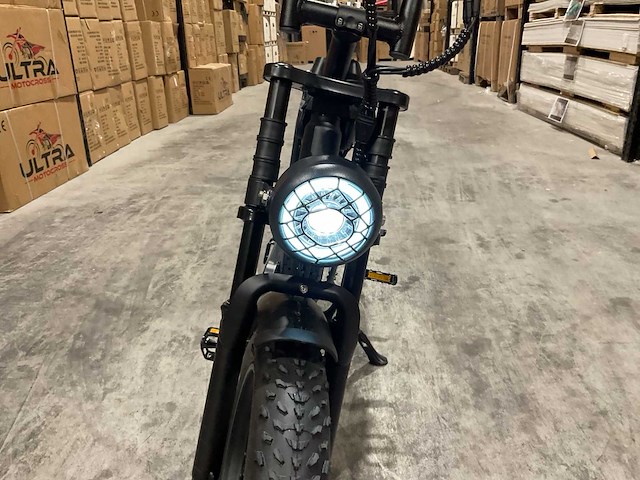 Ouxi c80 zwart dubbele accu elektrische fiets - afbeelding 3 van  6
