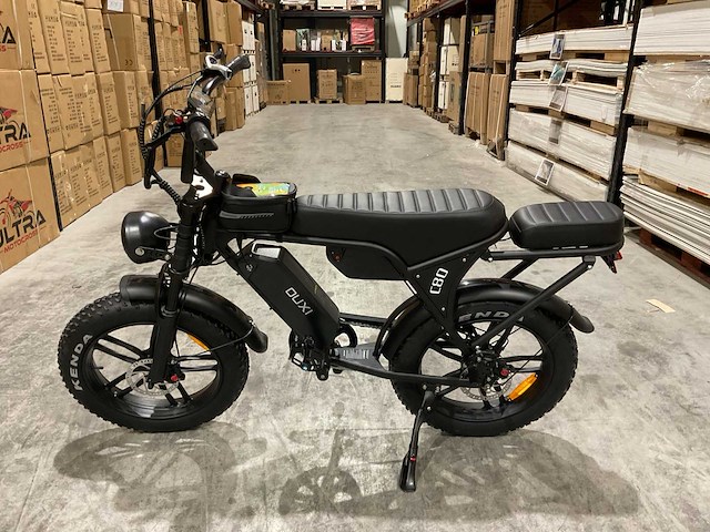 Ouxi c80 zwart dubbele accu elektrische fiets - afbeelding 4 van  6
