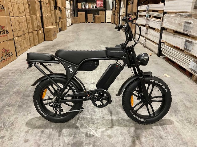 Ouxi c80 zwart dubbele accu elektrische fiets - afbeelding 5 van  6