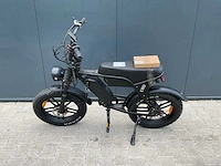 Ouxi fatbike c80 zwart dubbele accu elektrische fiets