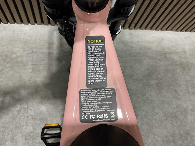 Ouxi v8 ulta mini roze elektrische fiets - afbeelding 15 van  70