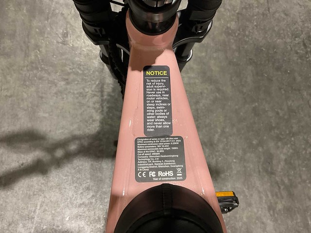 Ouxi v8 ulta mini roze elektrische fiets - afbeelding 40 van  70