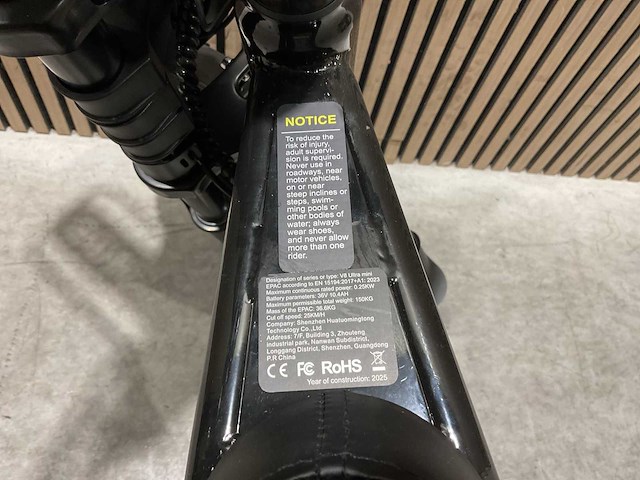 Ouxi v8 ultra mini zwart elektrische fiets - afbeelding 14 van  71