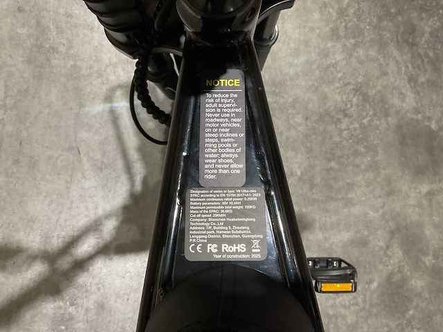 Ouxi v8 ultra mini zwart elektrische fiets - afbeelding 40 van  71