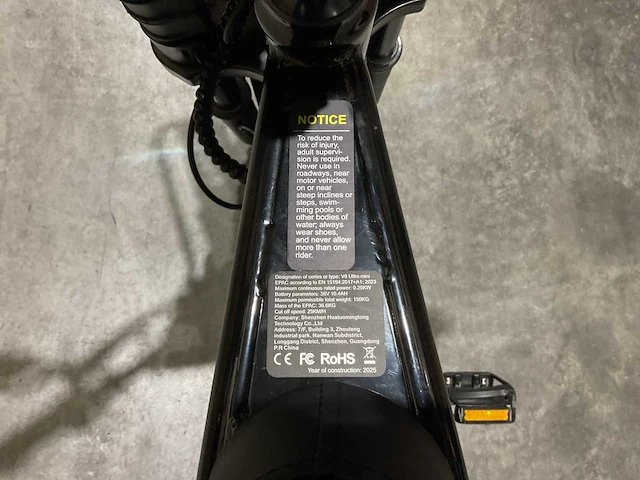 Ouxi v8 ultra mini zwart elektrische fiets - afbeelding 30 van  72