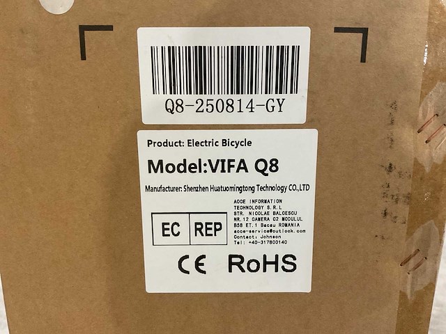 Ouxi vifa q8 grey elektrische fiets - afbeelding 15 van  18