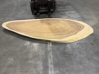 Ovaal boomstam tafelblad 295cm. - afbeelding 1 van  2