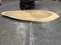 Ovaal boomstam tafelblad 295cm. - afbeelding 2 van  2