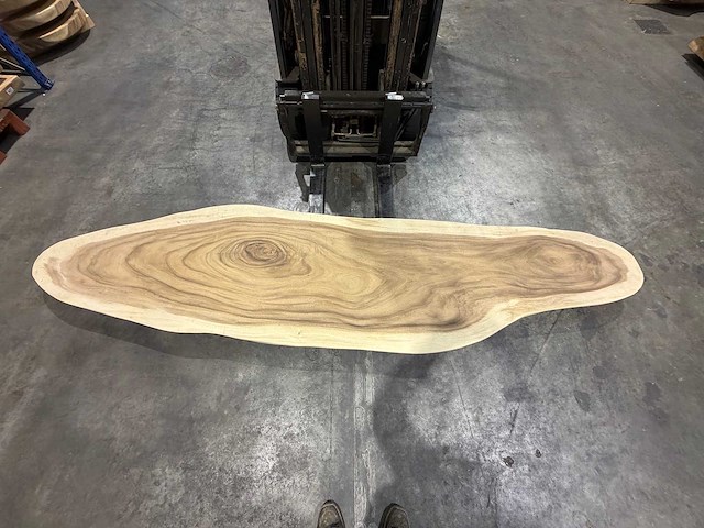 Ovaal boomstam tafelblad 345cm. - afbeelding 1 van  4
