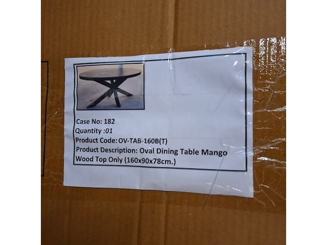 Ovaal eetkamertafelblad zwart - afbeelding 3 van  3