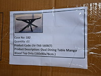 Ovaal eetkamertafelblad zwart - afbeelding 3 van  3