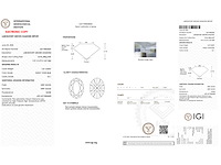 Ovaal geslepen diamant 1.07 carat gecertificeerd - afbeelding 3 van  4