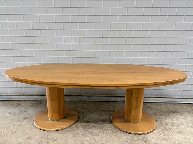 Ovaal houten tafel - afbeelding 3 van  6