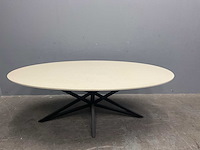 Ovaal hpl eetkamertafel 220 cm met onderstel shooting star - afbeelding 2 van  5