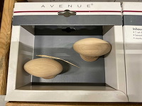 Ovaal rond rozet deurknopset (120x) - afbeelding 1 van  6