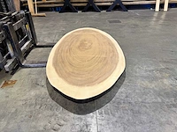 Ovaal suar boomstam tafelblad 200 cm - afbeelding 2 van  2