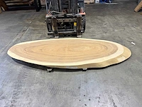 Ovaal suar boomstam tafelblad 250 cm