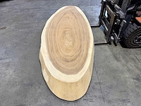 Ovaal suar boomstam tafelblad 250 cm - afbeelding 2 van  2