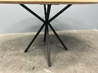 Ovaal verzet eiken eetkamertafel 140 cm met onderstel spin 85 - afbeelding 5 van  5