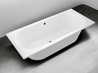Oval duo ligbad glans wit 170x70cm - afbeelding 1 van  2