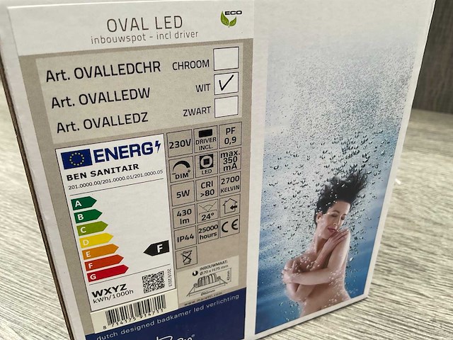 Oval led inbouwspot kantelbaar - afbeelding 4 van  5