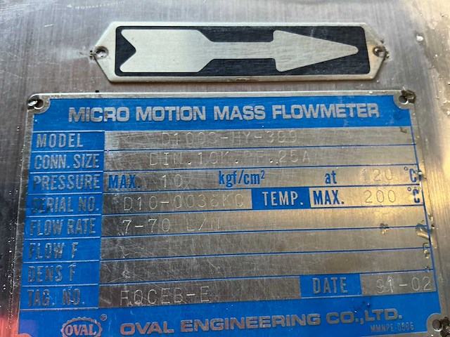 Oval micro motion flowmeter - afbeelding 4 van  6