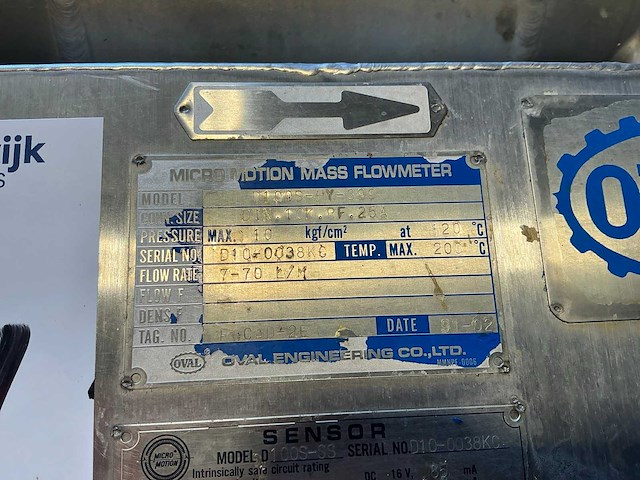 Oval micro motion flowmeter - afbeelding 6 van  7