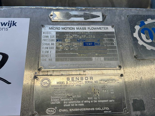 Oval micro motion flowmeter - afbeelding 7 van  7