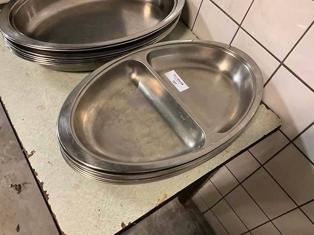 Ovale chaving dishes inzetbakken (18x) - afbeelding 4 van  5