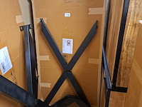 Ovale eetkamertafel mangohout, zwart - afbeelding 2 van  3