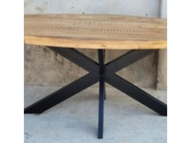 Ovale eetkamertafel, mangohout - afbeelding 1 van  3