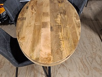 Ovale eetkamertafel met 4x stoel - afbeelding 3 van  6